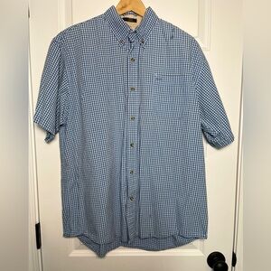 Wrangler Hero Blue Short-Sleeve Button-Down Shirt Size Large